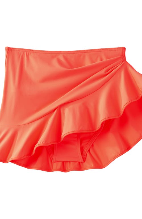 LANDS' END LANDS' END RUFFLE HEM MINI SWIM SKIRT