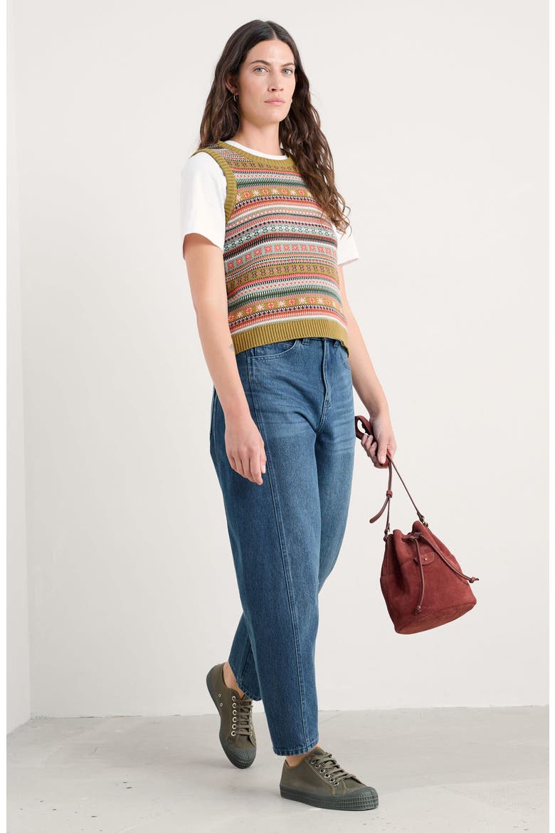 Gwenver Tapered Ankle Jeans, Alternate, color, MID WASH
