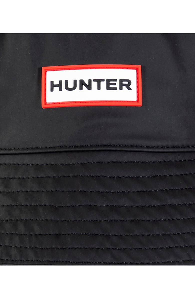 Hunter Rain Rubber Logo Bucket Hat, Alternate, color, 