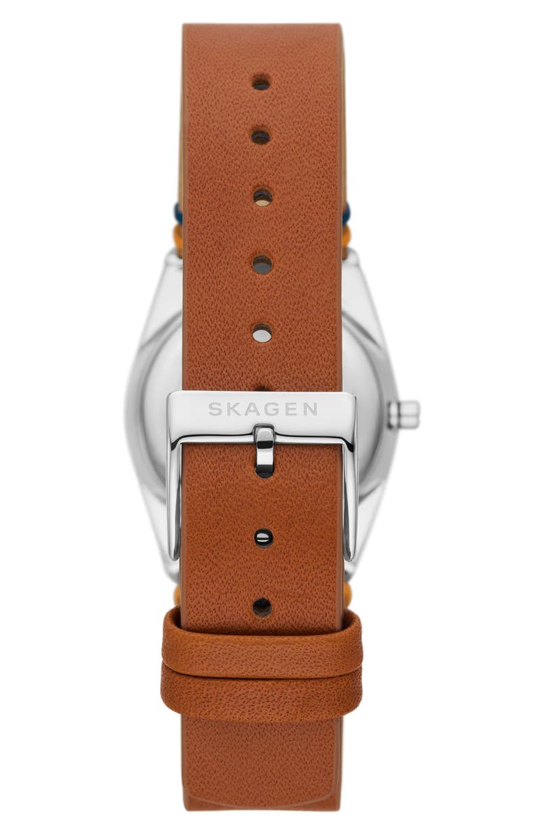 Skagen Grenen Lille Solar Powered Leather Strap Watch, 26mm, Alternate, color, 