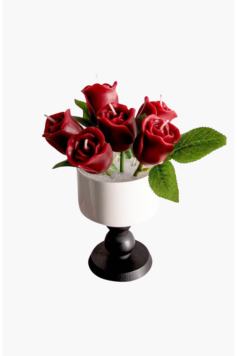 Rose Candle, Main, color, Dark Red / Burgundy