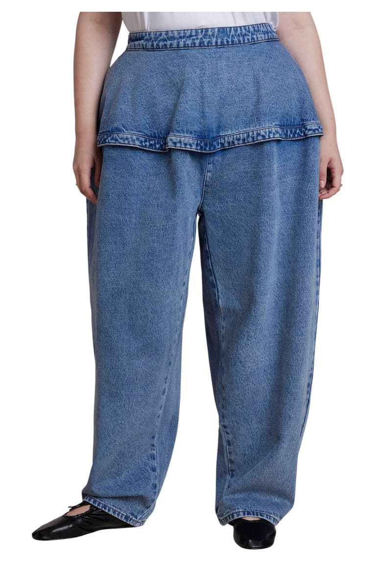 Peplum Seam High Rise Jean (plus), Main, color, VINTAGE MEDIUM WASH