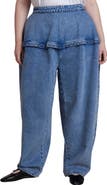ELOQUII Peplum Seam High Rise Jean (plus)