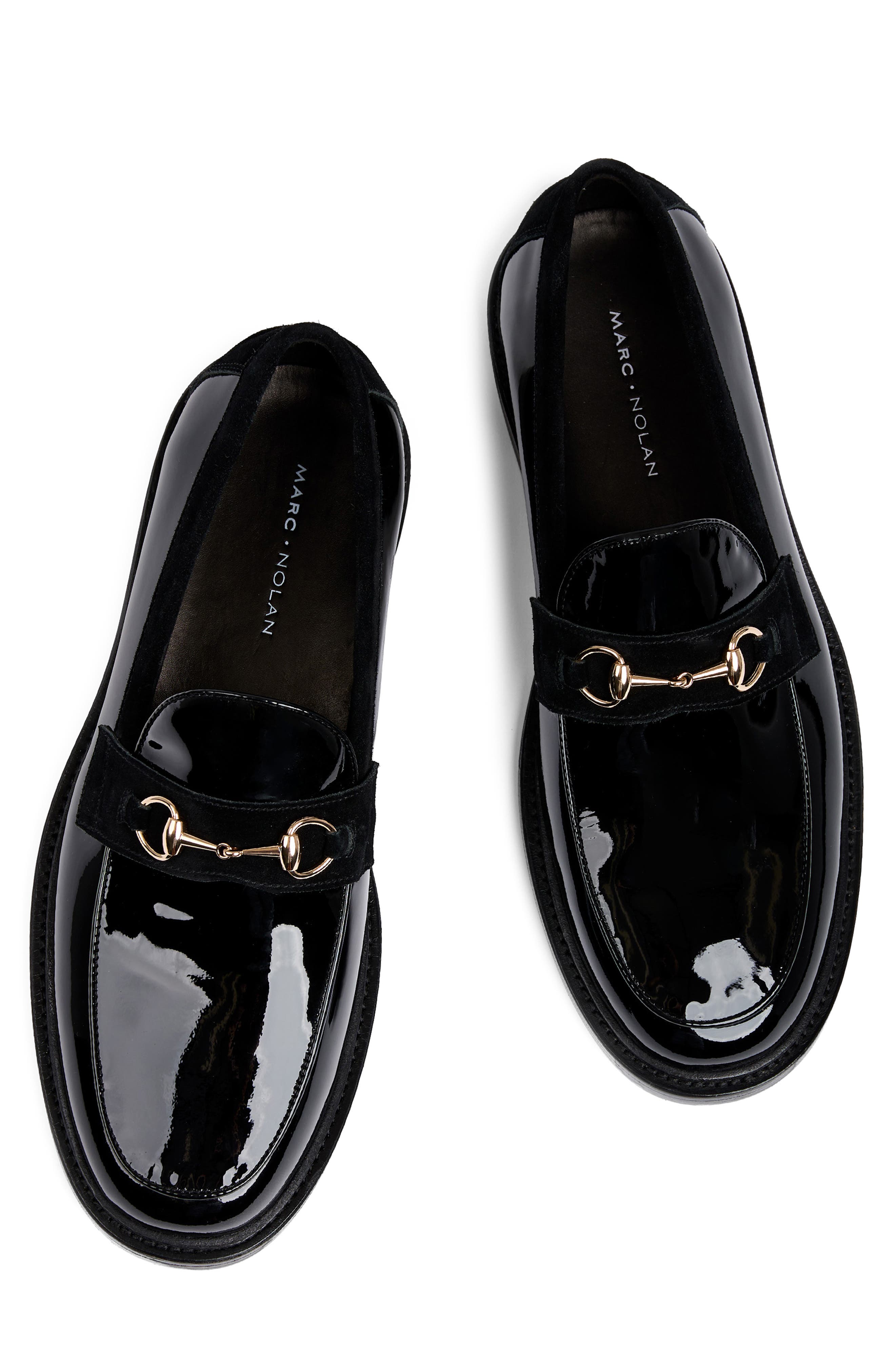 MARC NOLAN Boardwalk Bit Loafer, Alternate, color, Black Patent