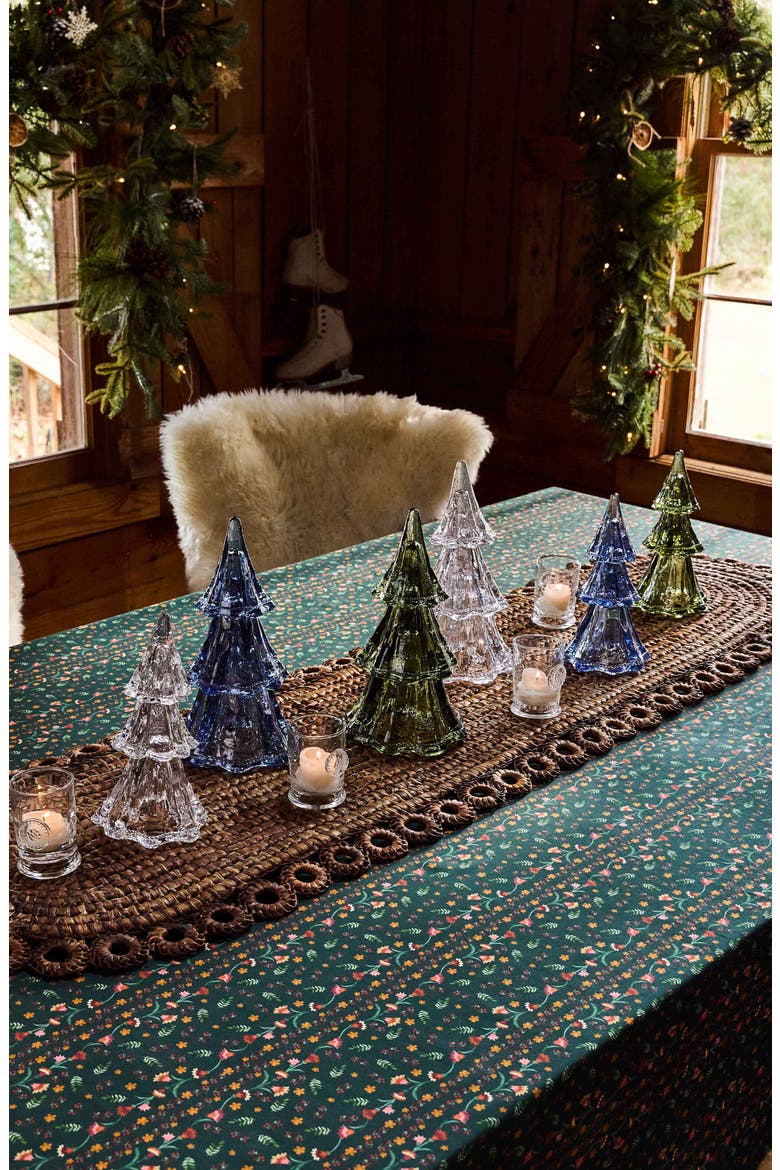Klara Cotton Tablecloth, Alternate, color, EVERGREEN