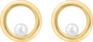 EFFY Freshwater Pearl Circle Stud Earrings