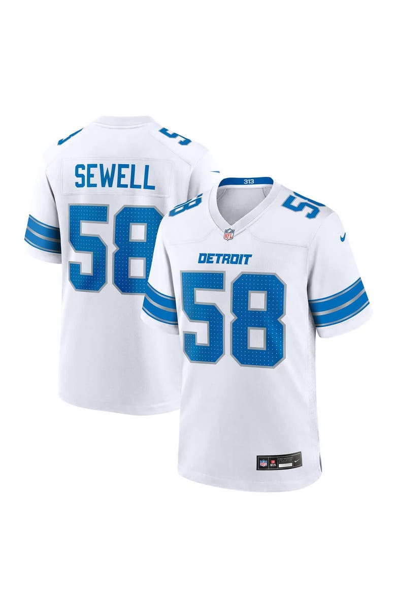 Nike Men's Nike Penei Sewell  White Detroit Lions Game Jersey, Main, color, White