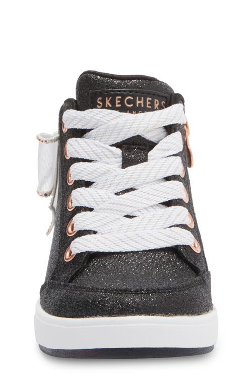 Skechers Kids' Shoutouts 2.0 Glitter High Top Sneaker In Black
