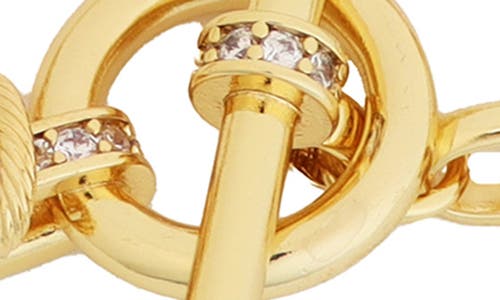 Panacea Crystal Link Toggle Bracelet In Gold