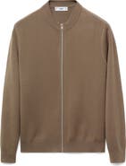 MANGO Crewneck Zip Cardigan