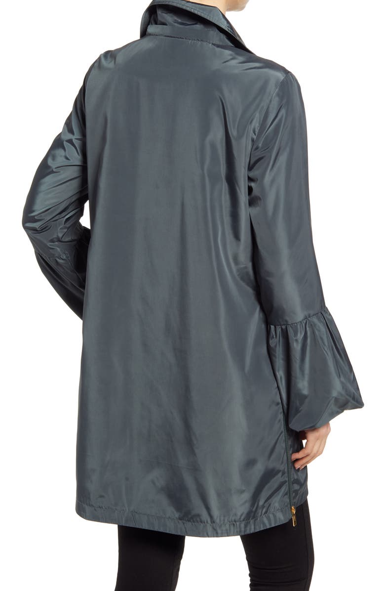Via Spiga Balloon Sleeve Water Repellent Packable Rain Jacket, Alternate, color, 