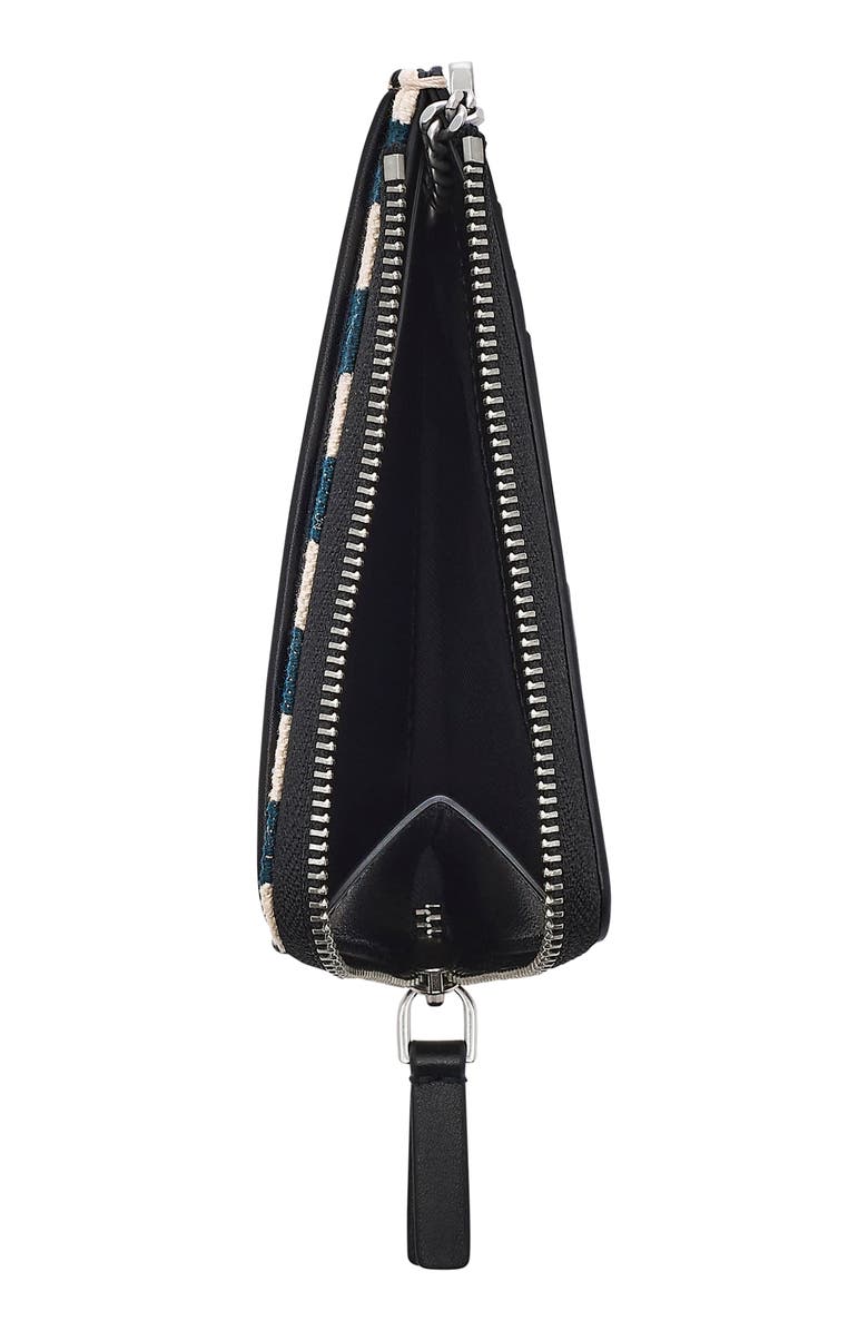 Marc Jacobs The Top Zip Multi Stripe Wallet, Alternate, color, Blue Sea Multi
