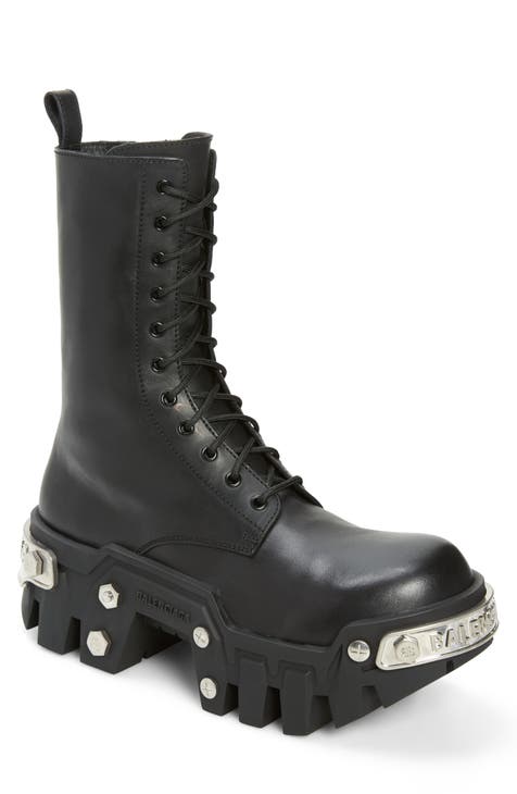 Balenciaga boots mens black on sale