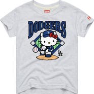 Homage Youth Homage  Ash Los Angeles Dodgers Hello Kitty x MLB Tri-Blend T-Shirt