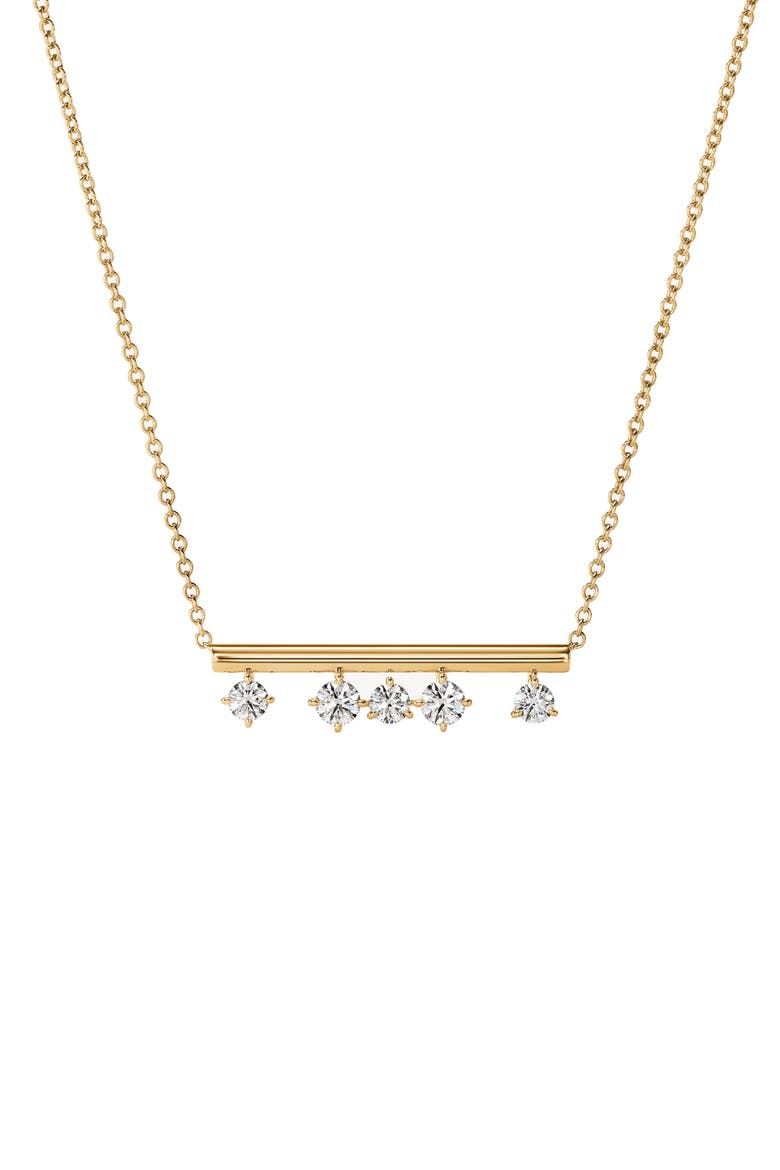 Barre Pendant Necklace, Main, color, YELLOW GOLD/ DIAMOND