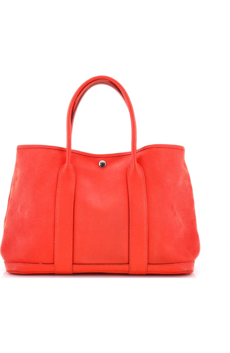 Pre-Owned Hermes Garden Party Tote Toile and Leather 36, Alternate, color, Orange Poppy