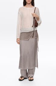Bimba y Lola Fluid ankle length skort