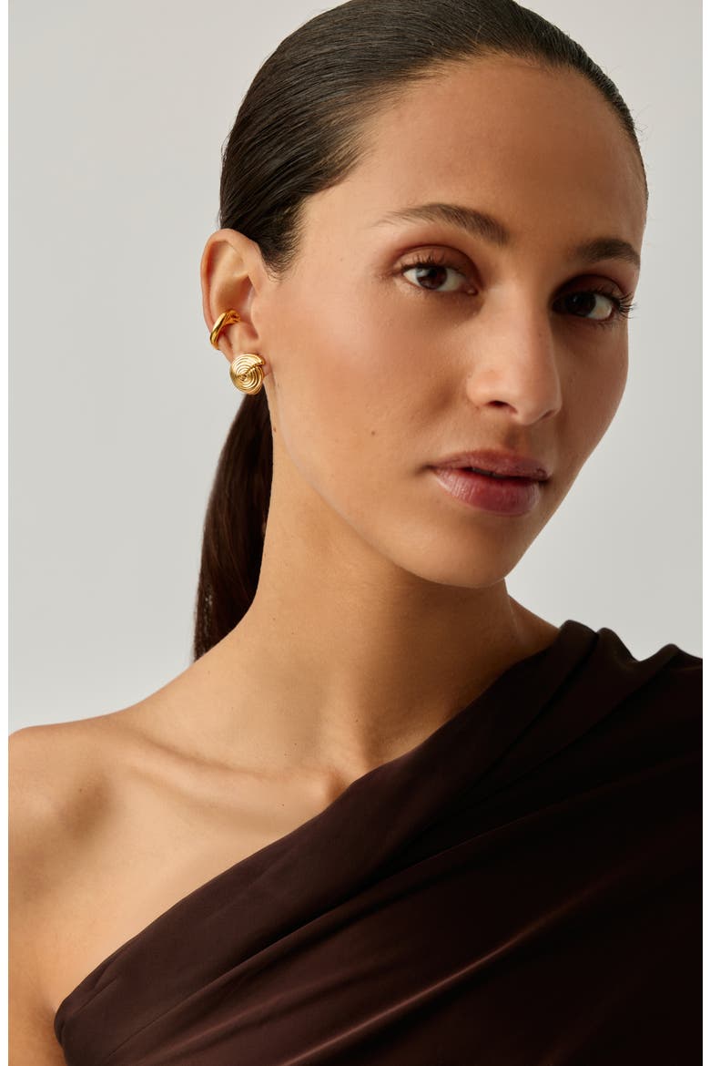 Small Spiral Stud Earrings, Alternate, color, GOLD