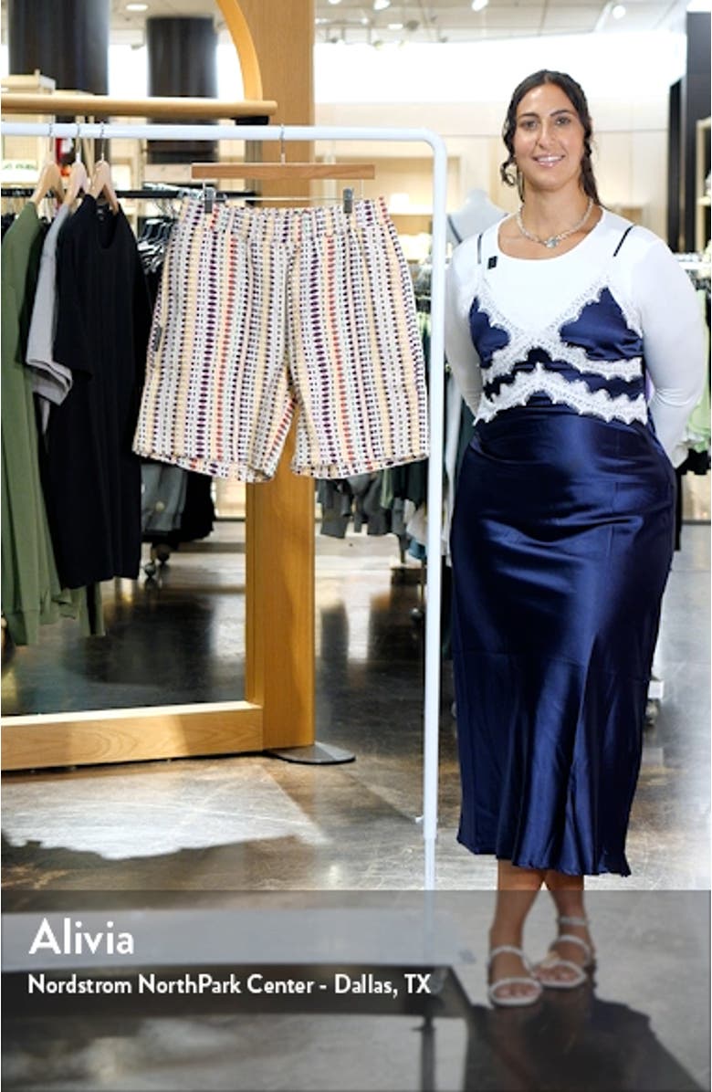 Stitch Embroidered Cotton Shorts, sales video thumbnail