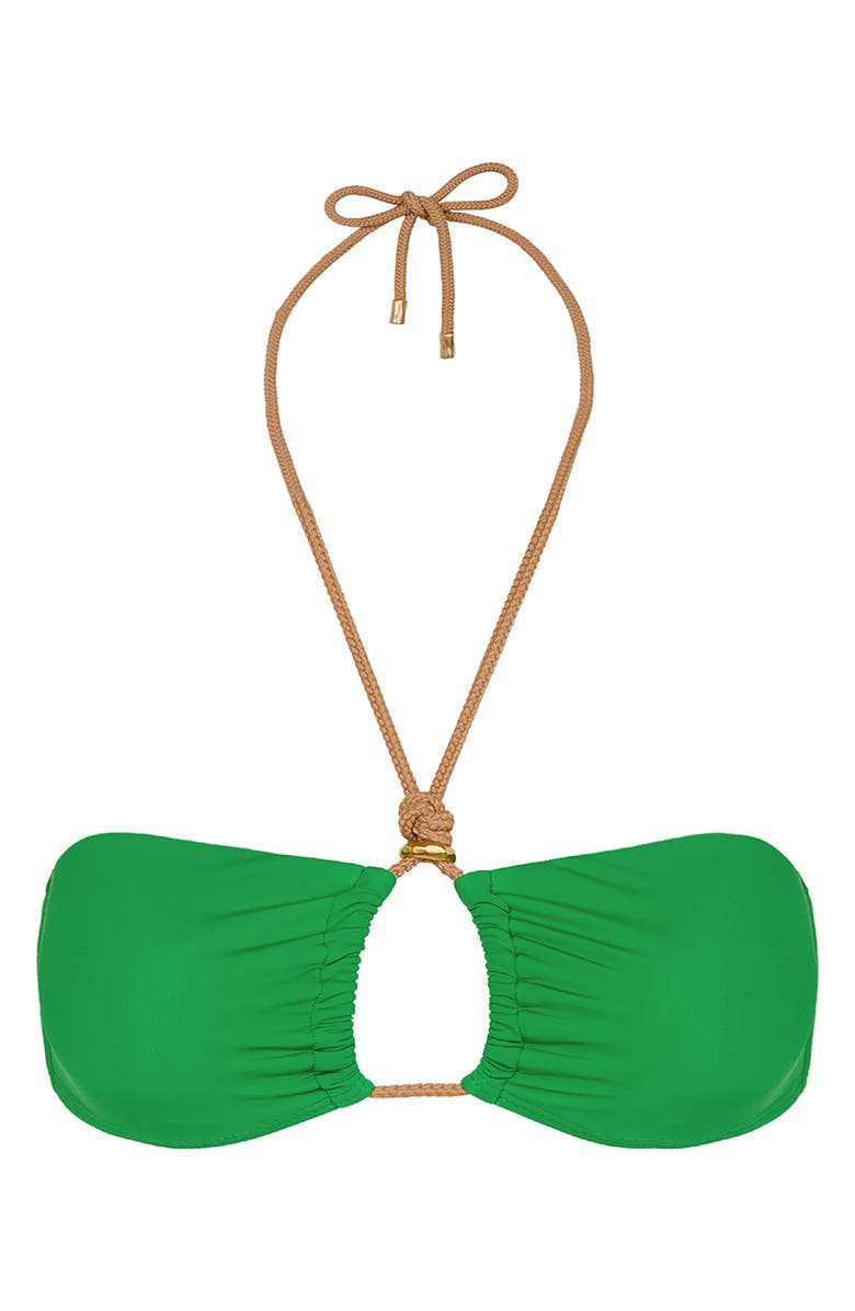 ViX Paula Hermanny Gal Isa Bandeau Bikini Top, Alternate, color, Green