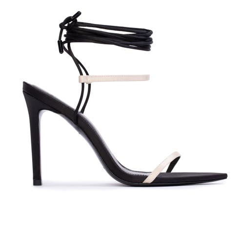 Black Suede Studio Lauren100 Strappy Sandal In Black