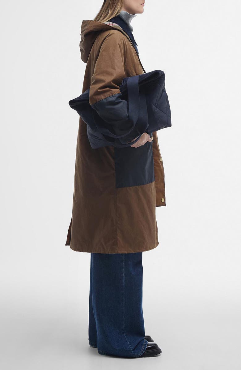 Barbour Carolyn Waxed Cotton Jacket, Alternate, color, Tan/ Dress Tartan