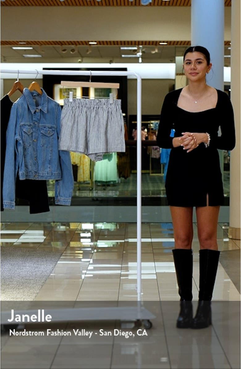 Mila Smocked Waist Linen Shorts, sales video thumbnail