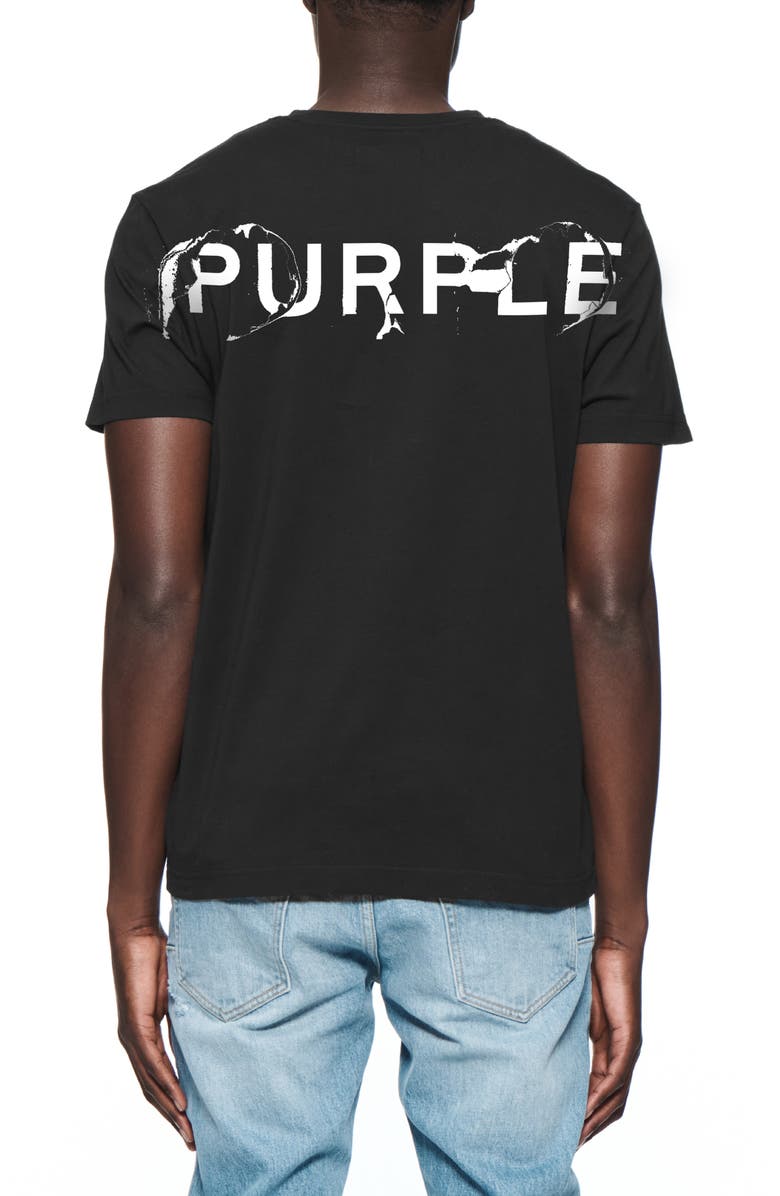PURPLE BRAND Clean Jersey Logo T-Shirt, Alternate, color, Black