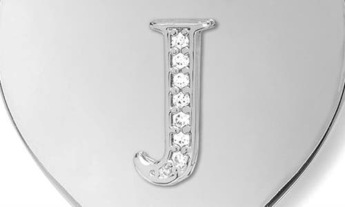 Melinda Maria Love Letters Initial Heart Medallion Necklace In Silver J