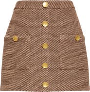 L'AGENCE Zander Button Front Miniskirt