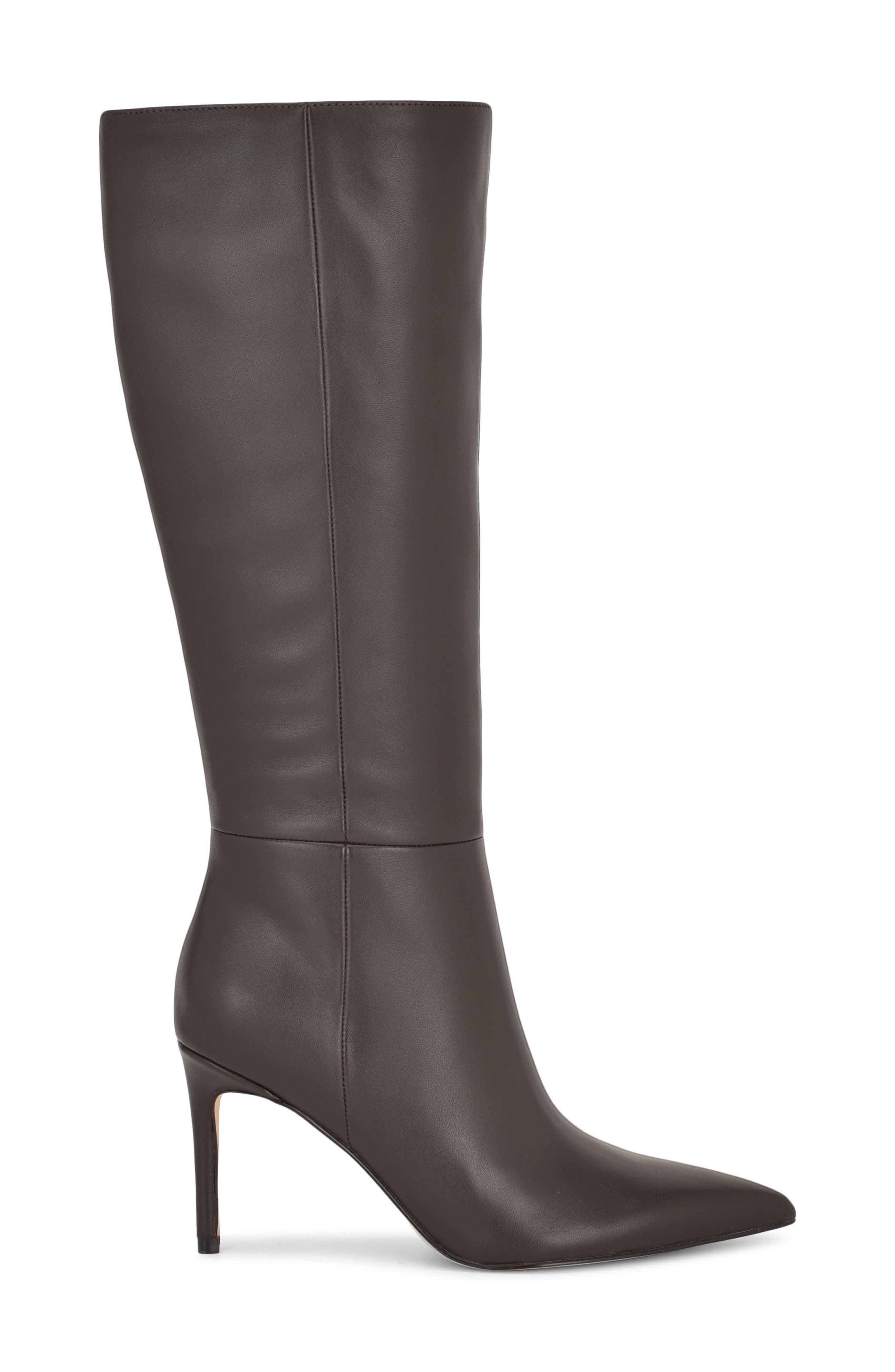 Nine West Cook Pointed Toe Knee High Boot, Alternate, color, Dark Brown