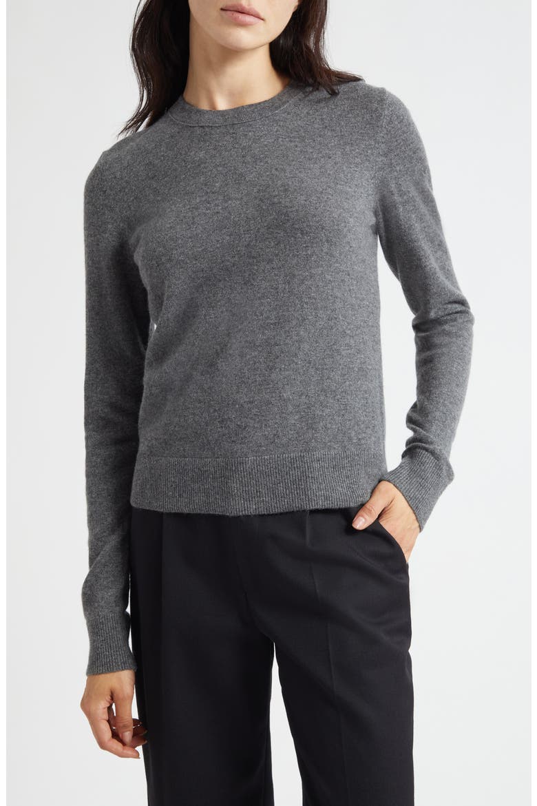 Classic Crewneck Cashmere Sweater, Main, color, MED H GREY
