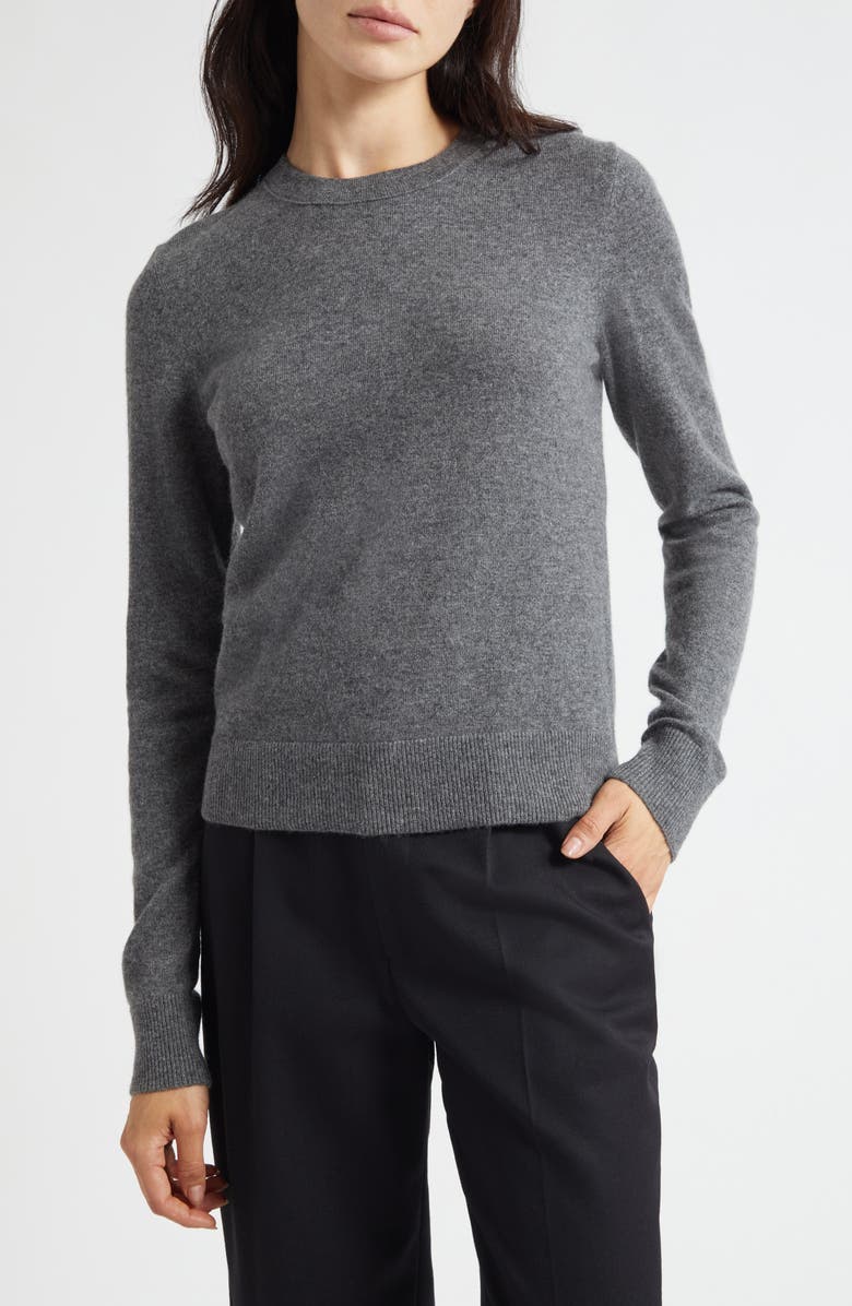 Vince Classic Crewneck Cashmere Sweater, Main, color, Med H Grey