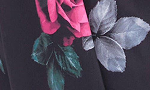 City Chic Clair Print Off The Shoulder Midi Dress In Black