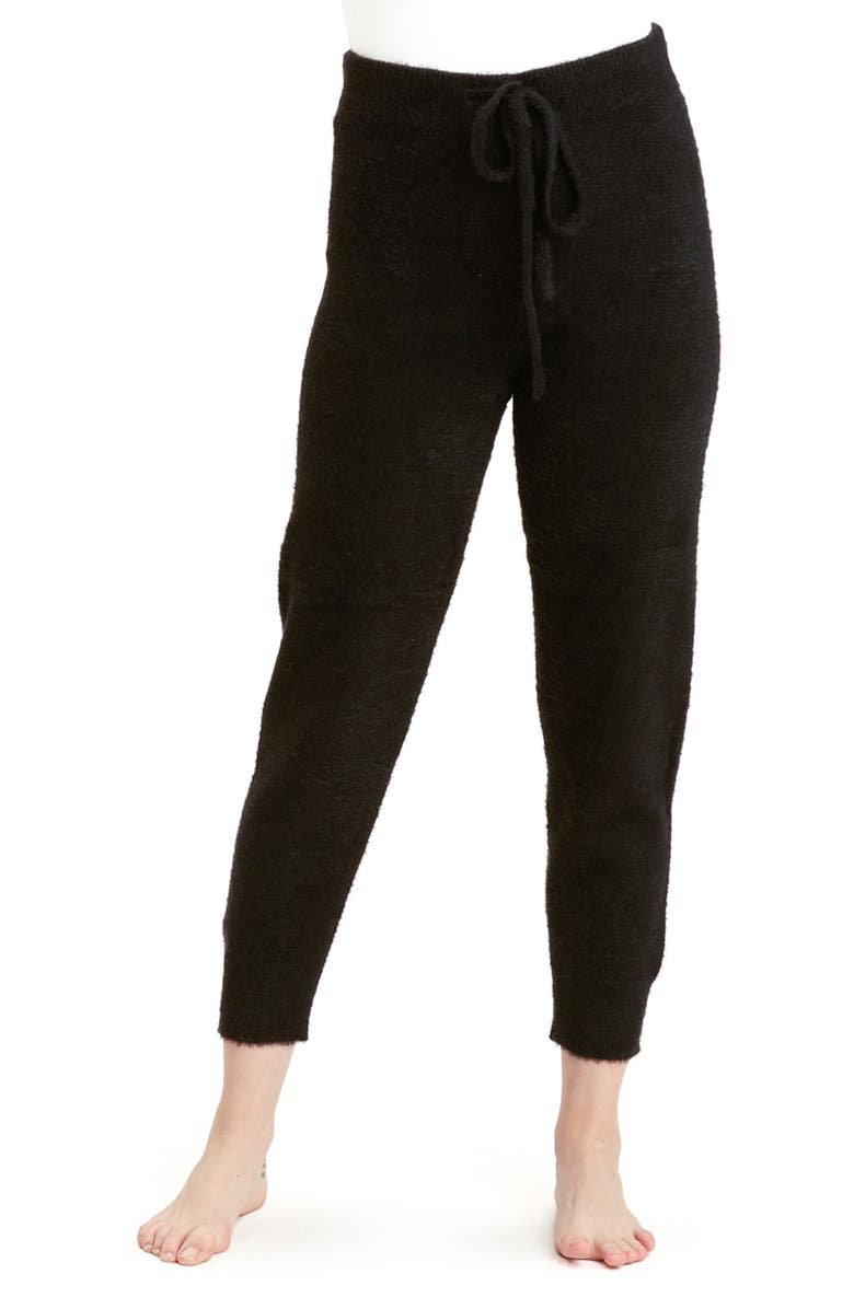 Threads 4 Thought Gwynne Fuzzy Knit Joggers, Main, color, Black