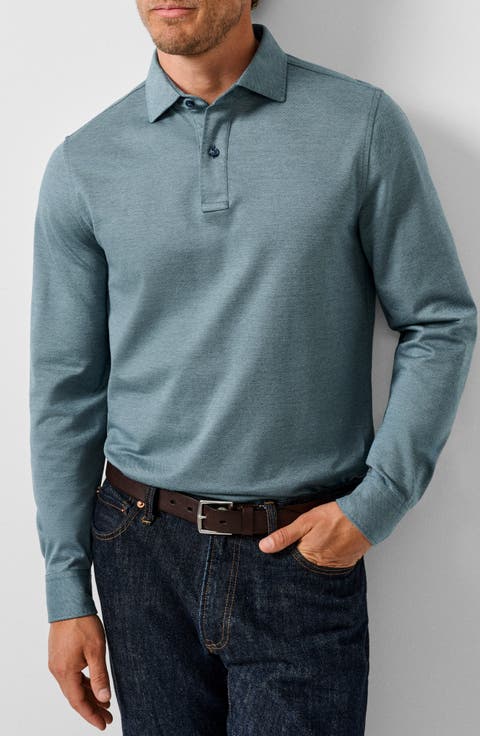 Long Sleeve Cotton Polo