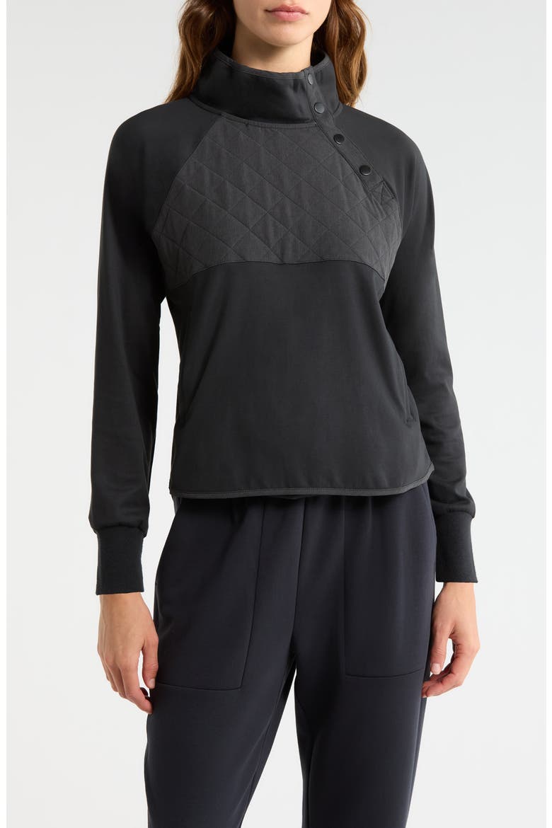 Ellis Colorblock Pullover, Main, color, BLACK