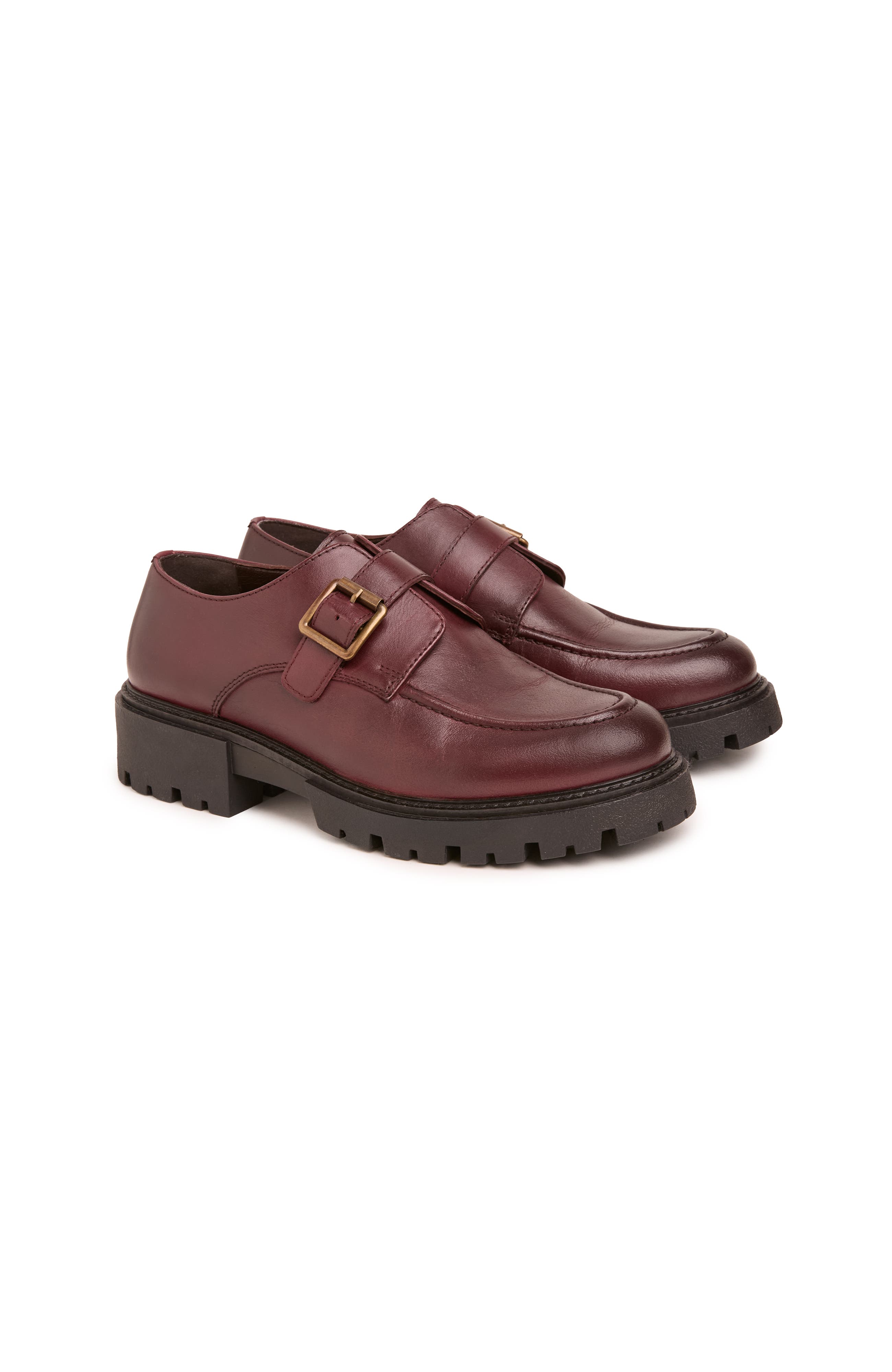 Chunky Monk Shoes, Alternate, color, Oxblood
