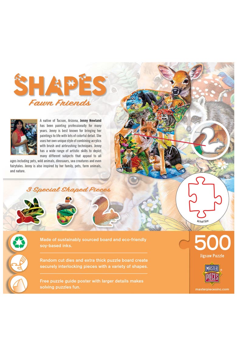 Fawn Friends 500 Piece Shaped Puzzle, Alternate, color, Multicolor