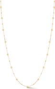 Ember Fine Jewelry 14K Gold Satin Ball Station Necklace