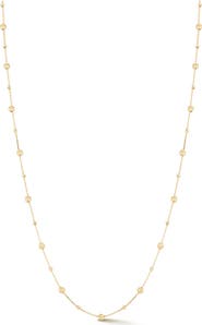 Ember Fine Jewelry 14K Gold Satin Ball Station Necklace