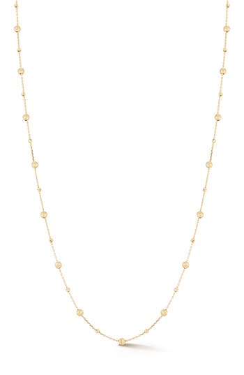 Ember Fine Jewelry 14k Gold Satin Ball Station Necklace In Gold