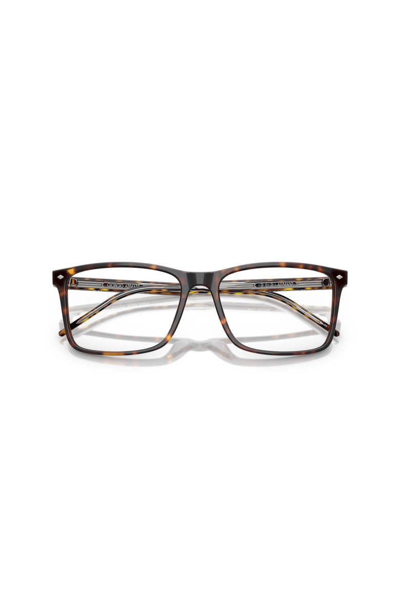 Giorgio Armani 57mm Rectangle optical glasses, Alternate, color, Tortoise