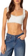 EDIKTED Fairytale Lace Crop Top