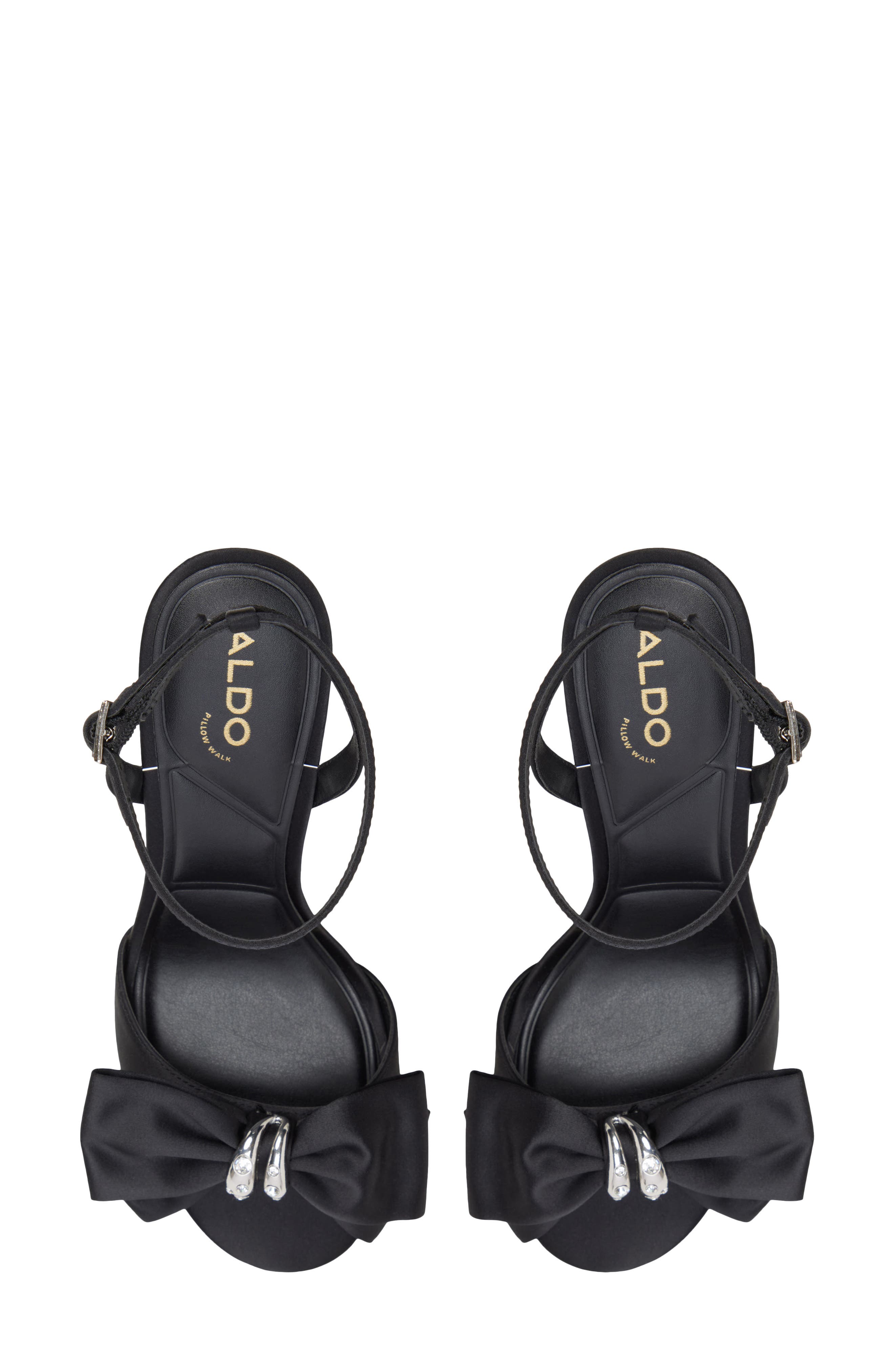 Cllarise Bow Sandal, Alternate, color, BLACK