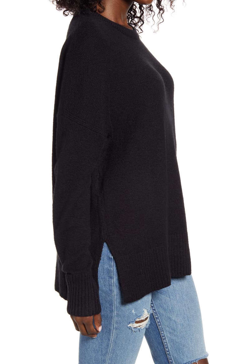 Crewneck Pullover, Alternate, color, BLACK
