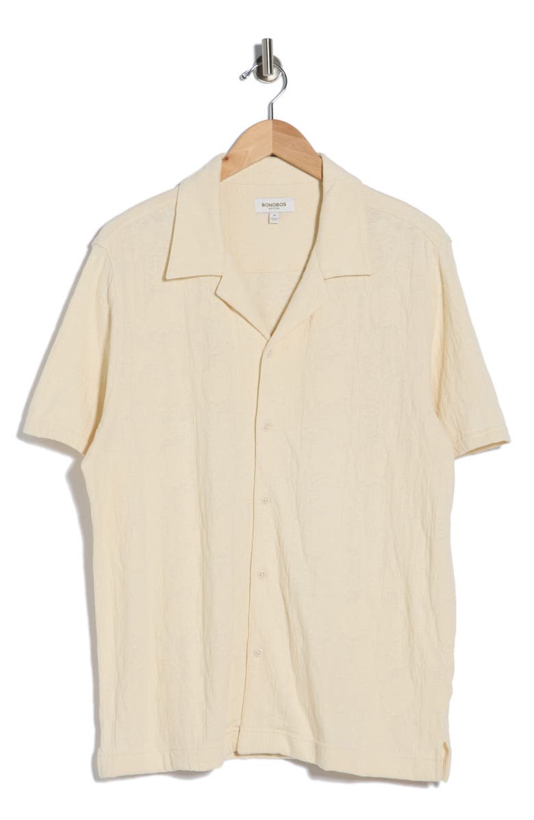 Bonobos Resort Short Sleeve Cotton Shirt, Alternate, color, Light Beige