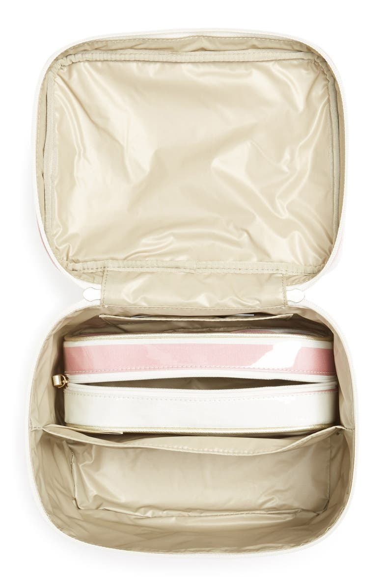 Kate Spade New York 'java place - large natalie' cosmetics case, Alternate, color, 