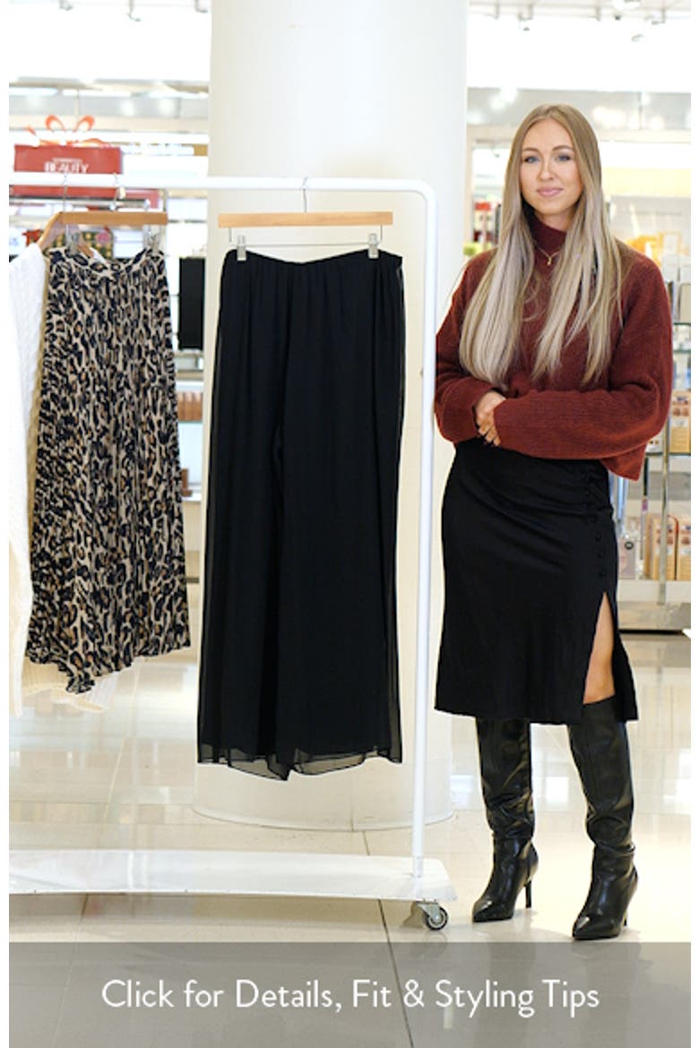 Wide Leg Chiffon Pants video