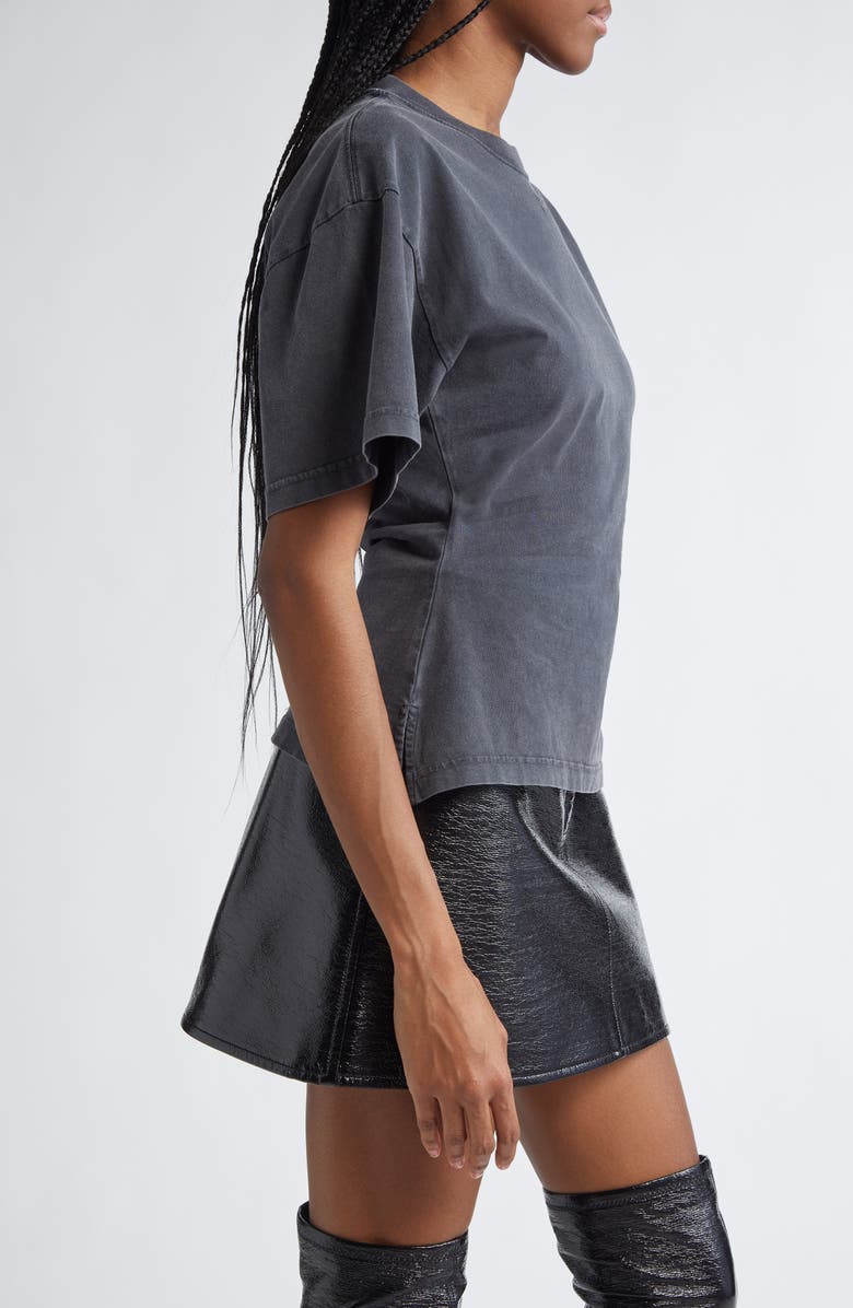 Courrèges Fitted Stonewashed T-Shirt, Alternate, color, 